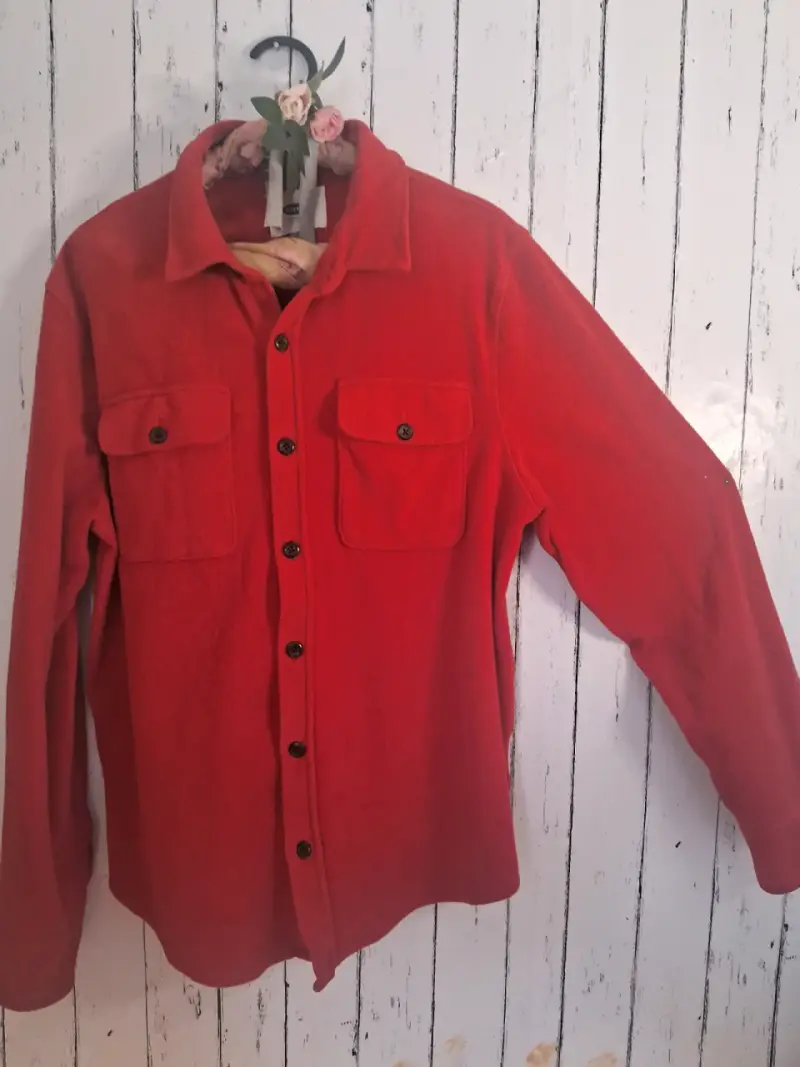 Camisa de franela roja para hombre o mujer - 1