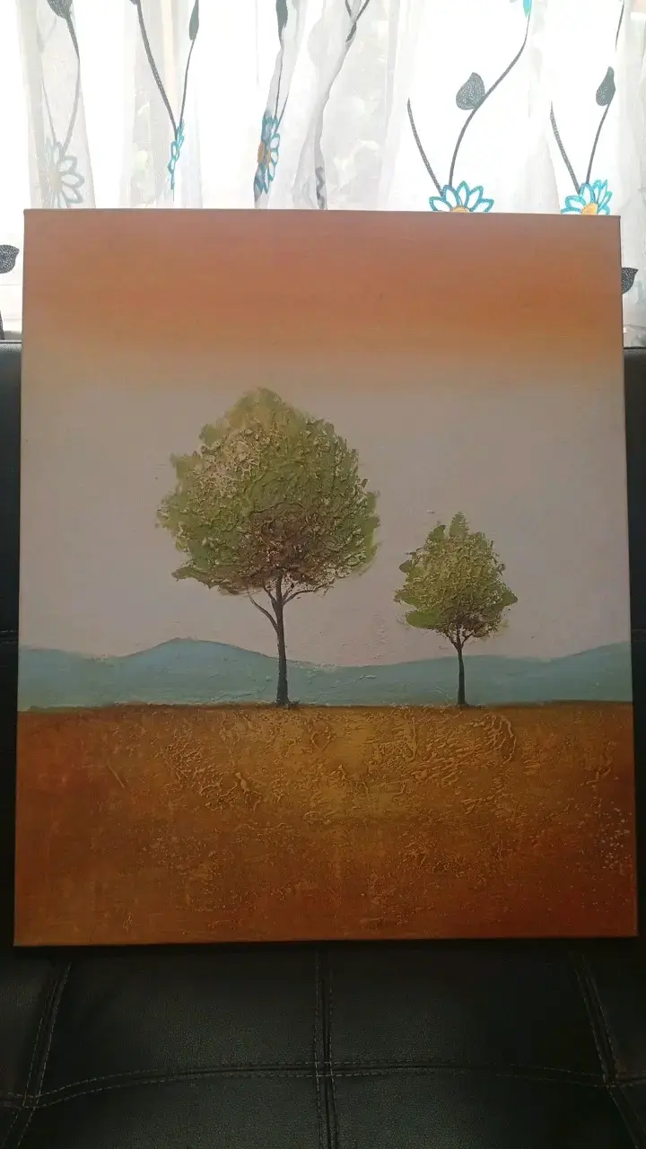 Cuadro Pintura Árboles Paisaje Decorativo