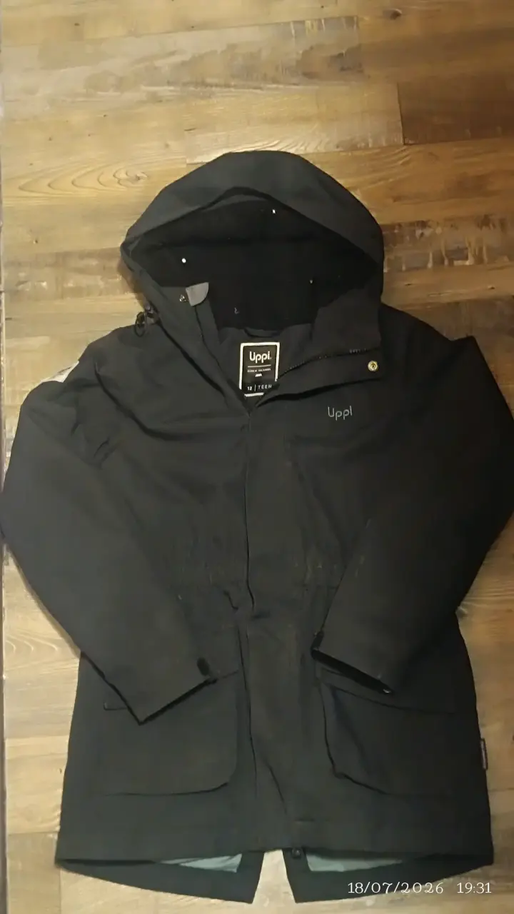 Parka negra para adolescentes Lippi