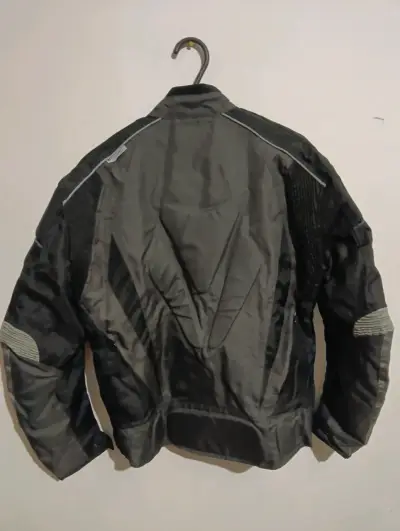 Chaqueta de moto Duhan negra con protecciones - miniatura 2