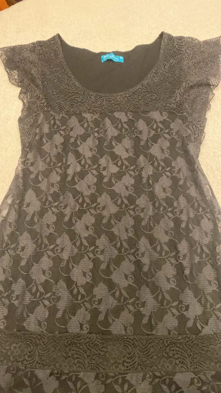 Vestido ade encaje negro elegante - 2