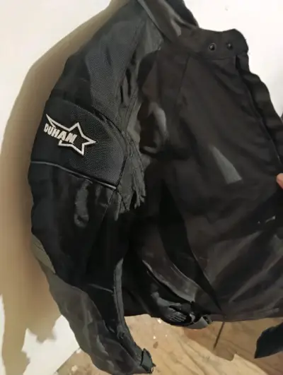 Chaqueta de moto Duhan negra con protecciones - miniatura 4