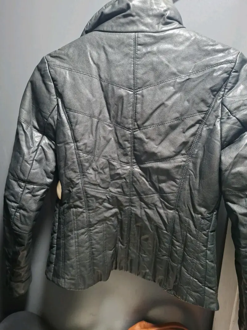 Chaqueta de cuero genuino Arma Collection negra - 2