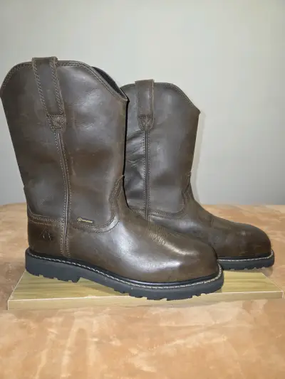 Botas de cuero impermeables marrones - miniatura 1