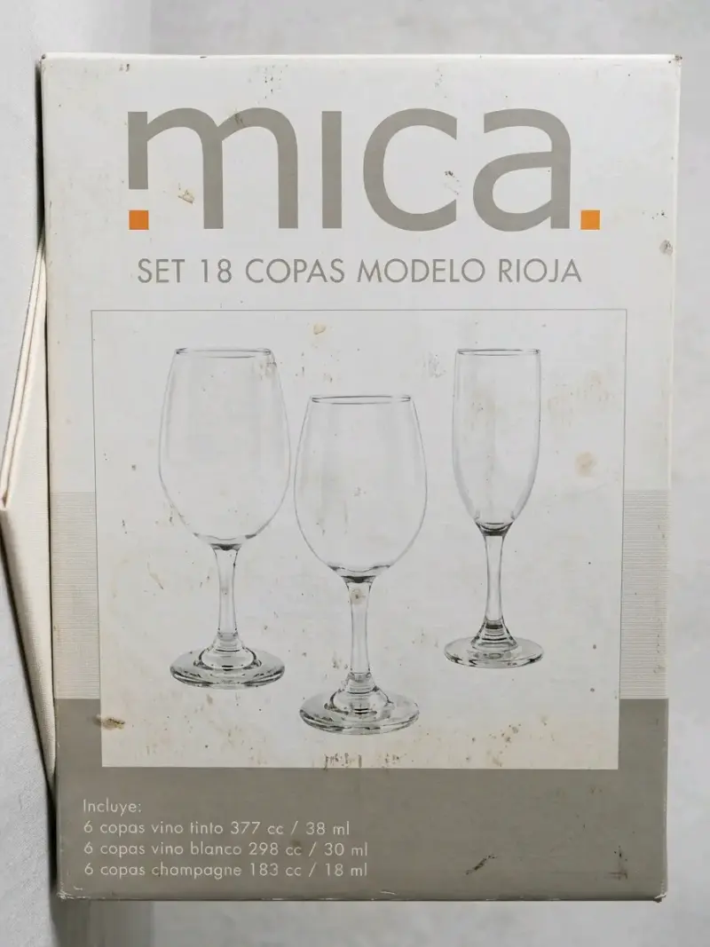 Set de 18 copas Mica modelo Rioja para vino y champagne