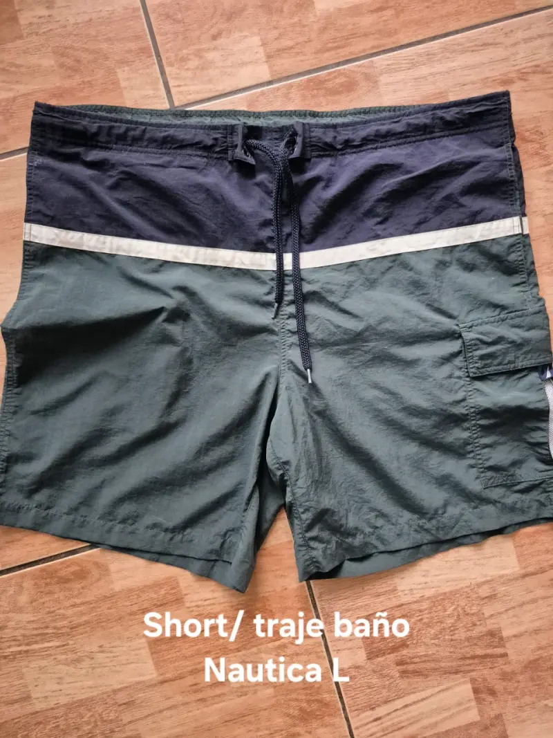 Short de baño Nautica verde y azul - 1