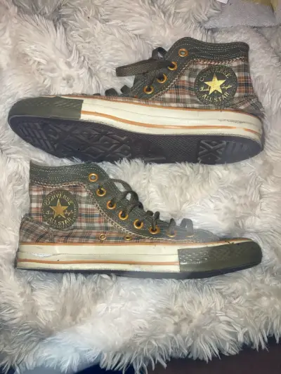 Zapatillas Converse All Star a cuadros verde oliva - miniatura 2