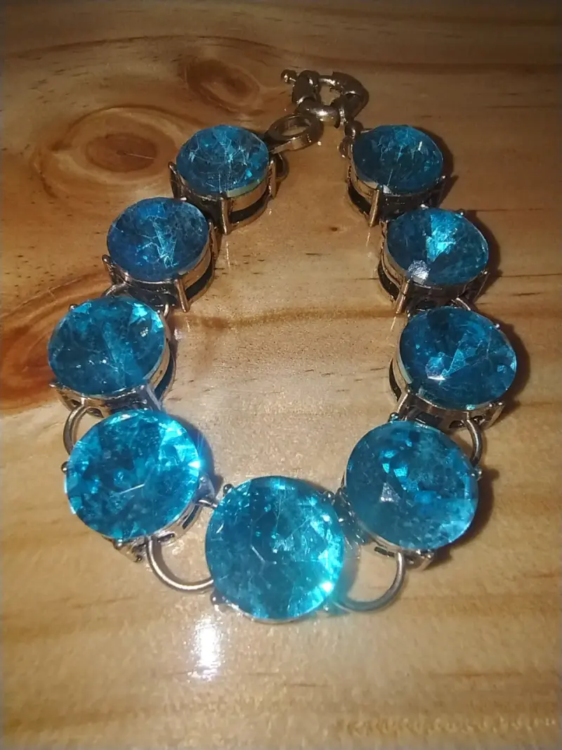 Pulsera de piedras azules brillantes - 3