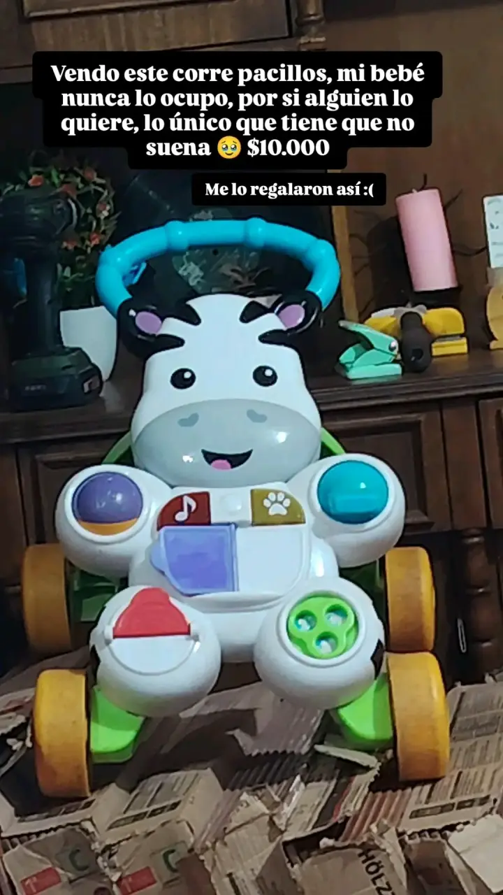 Corre pasillo para bebé con diseño de vaca