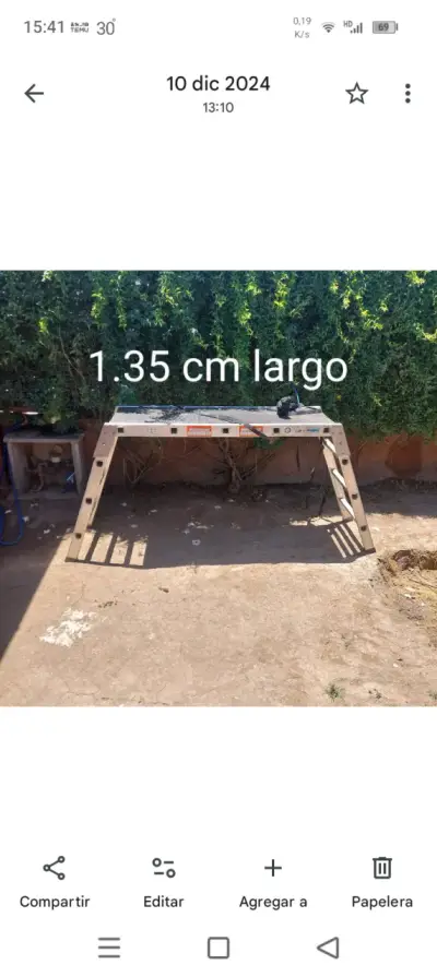 Mesa plegable de trabajo 1.35m - miniatura 1