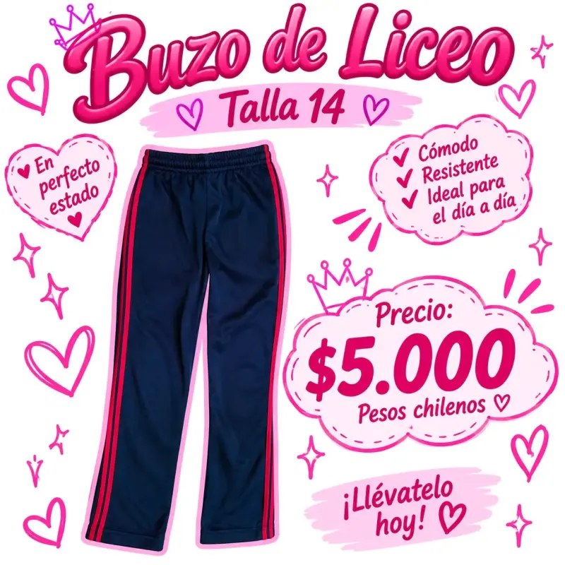 Buzo de Liceo Talla 14 en perfecto estado