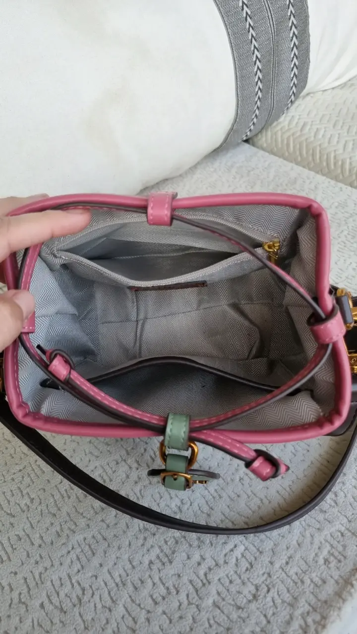 Bolso de mano Carol beige y rosa - 3