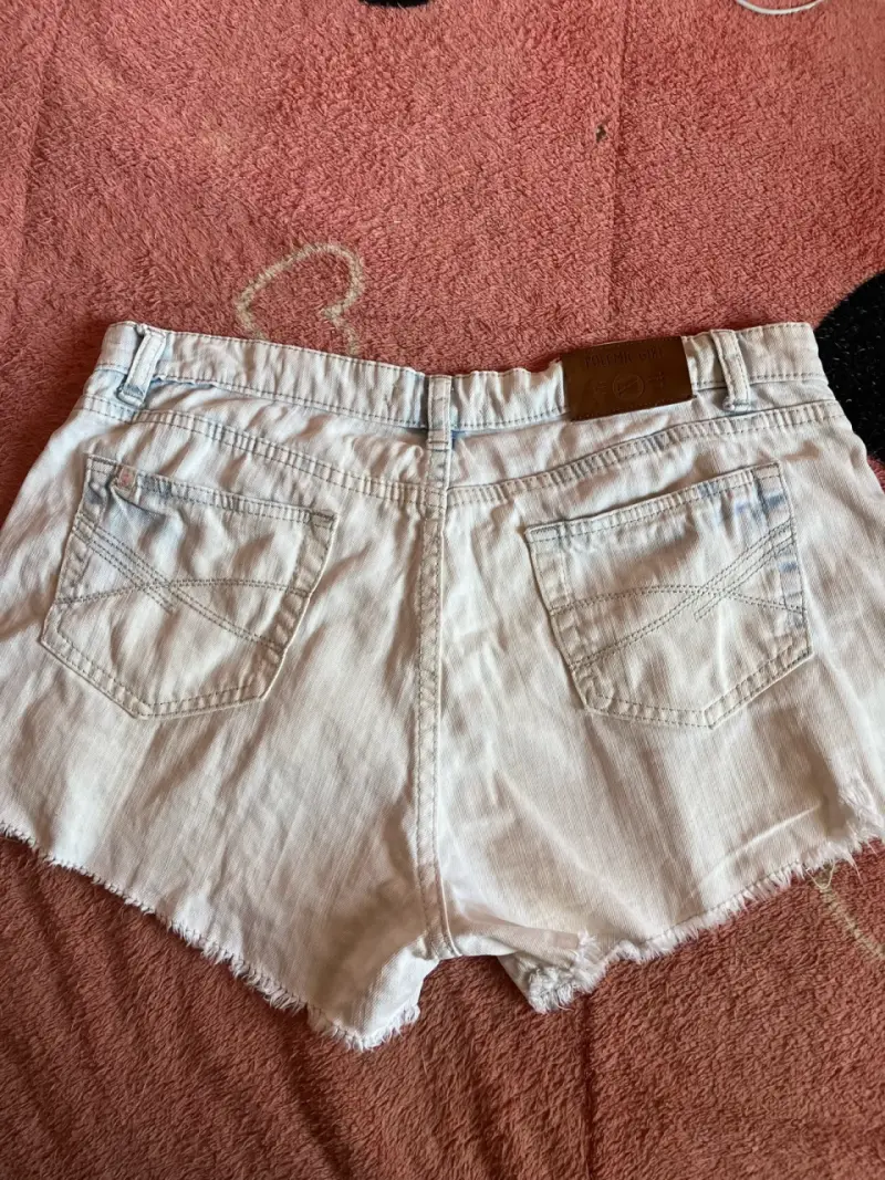 Shorts de mezclilla blancos - 2