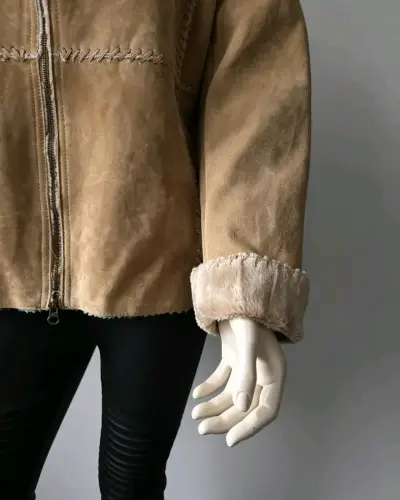 Chaqueta de Cuero y Corderito Guess (Talla L) - miniatura 6