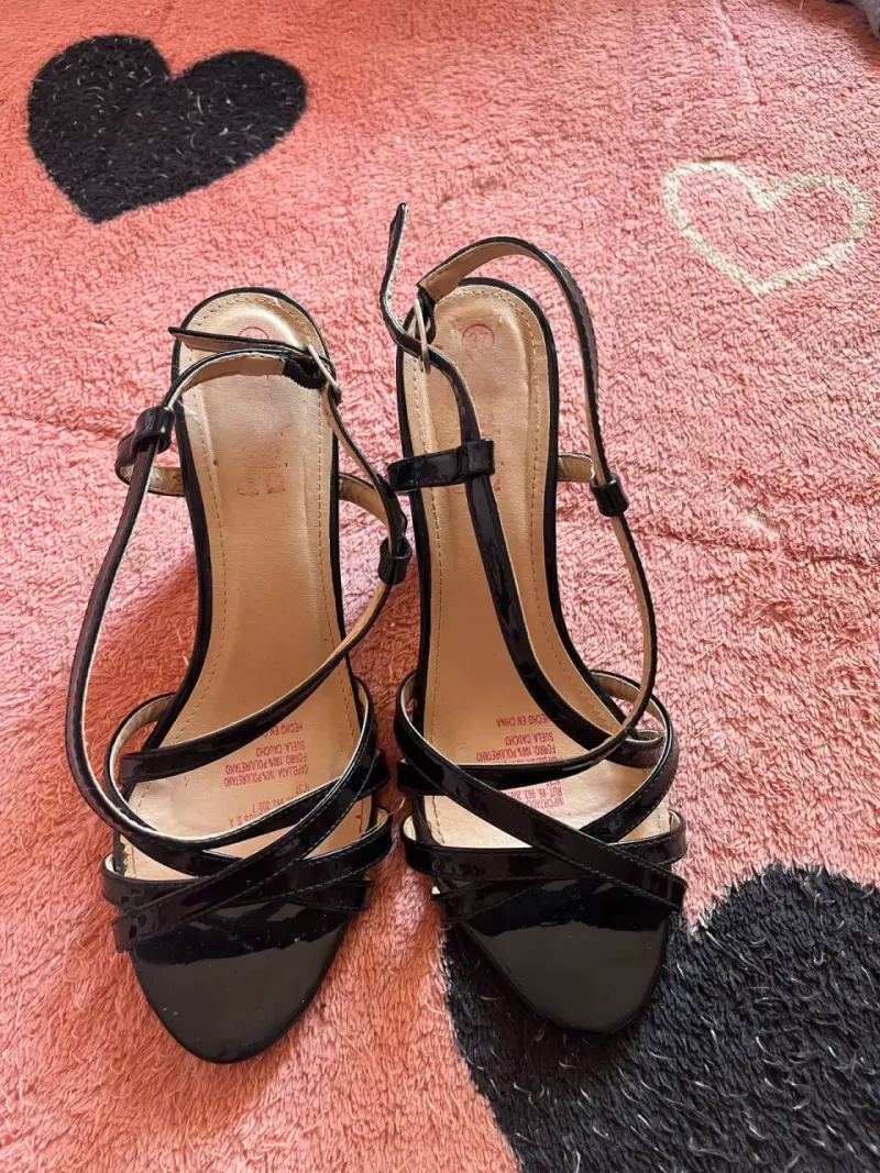 Sandalias de Tacón Alto Negras para Mujer - 2