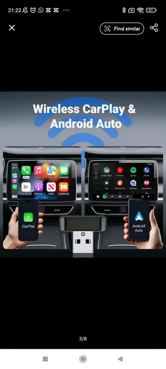Adaptador Inalámbrico CarPlay y Android Auto - 2