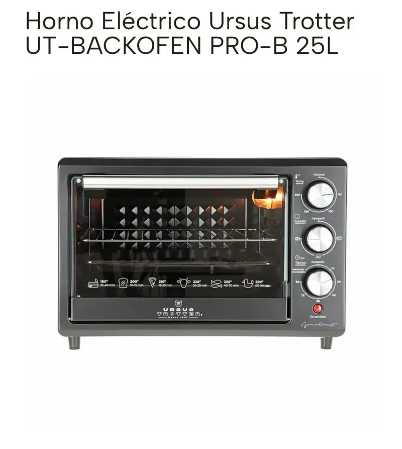 Horno Eléctrico Ursus Trotter 25L Pro-B - 2