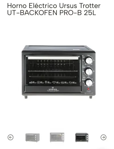Horno Eléctrico Ursus Trotter 25L Pro-B - miniatura 3