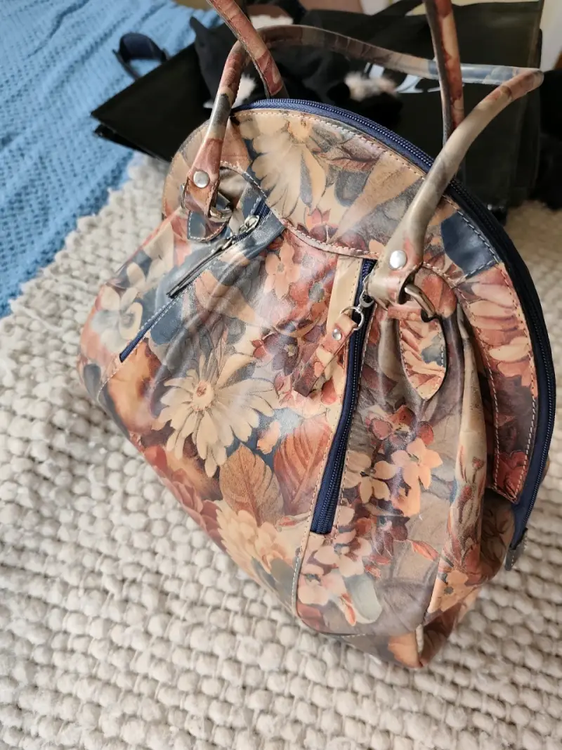 Bolso de mano floral con asas resistentes - 2