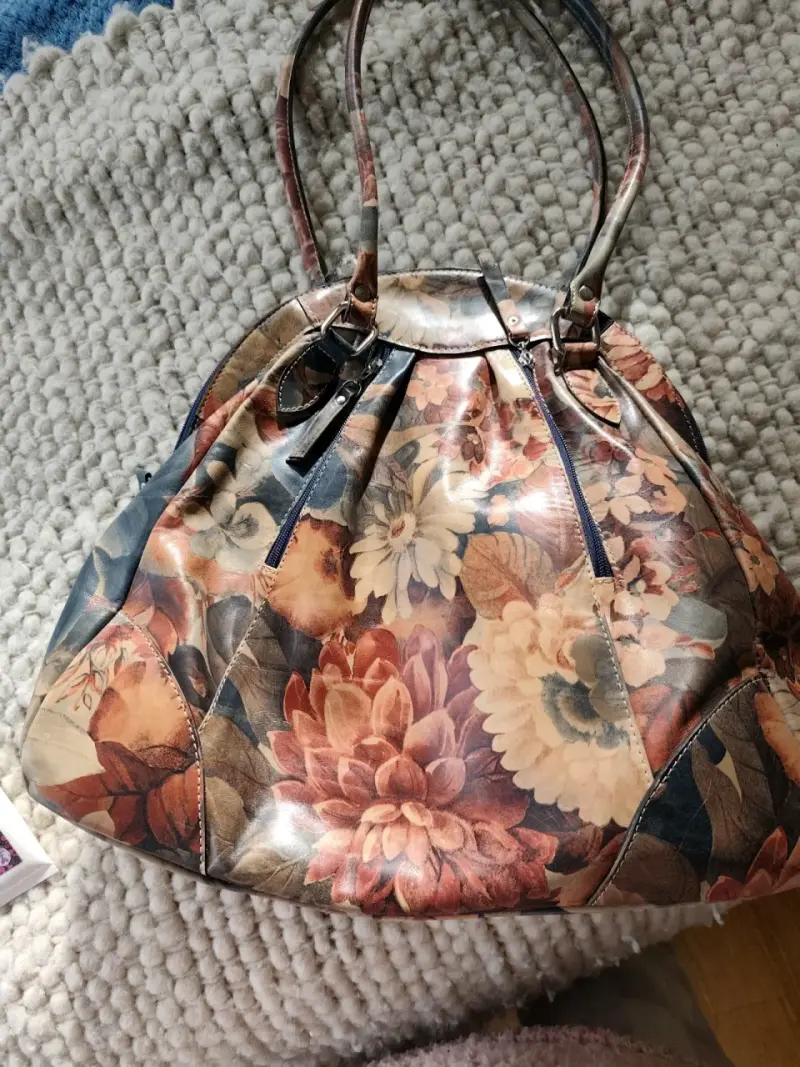 Bolso de mano floral con asas resistentes - 3