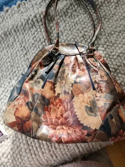 Bolso de mano floral con asas resistentes - miniatura 3