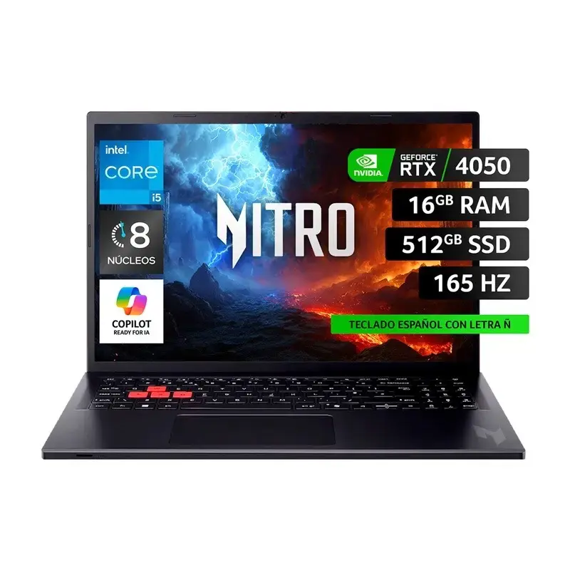 Laptop Acer Nitro 16GB RAM 512GB SSD RTX 4050