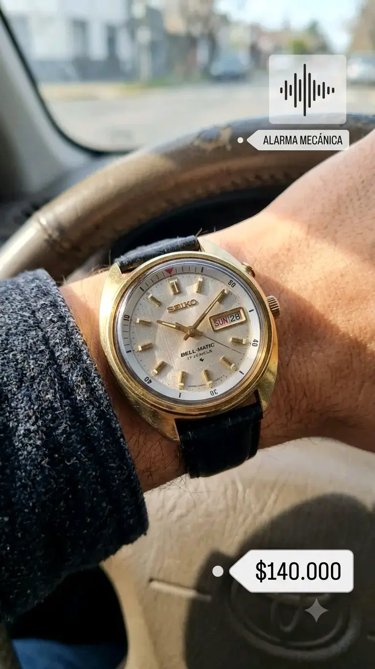 Reloj Seiko Bell-Matic Vintage con Alarma Mecánica - 1