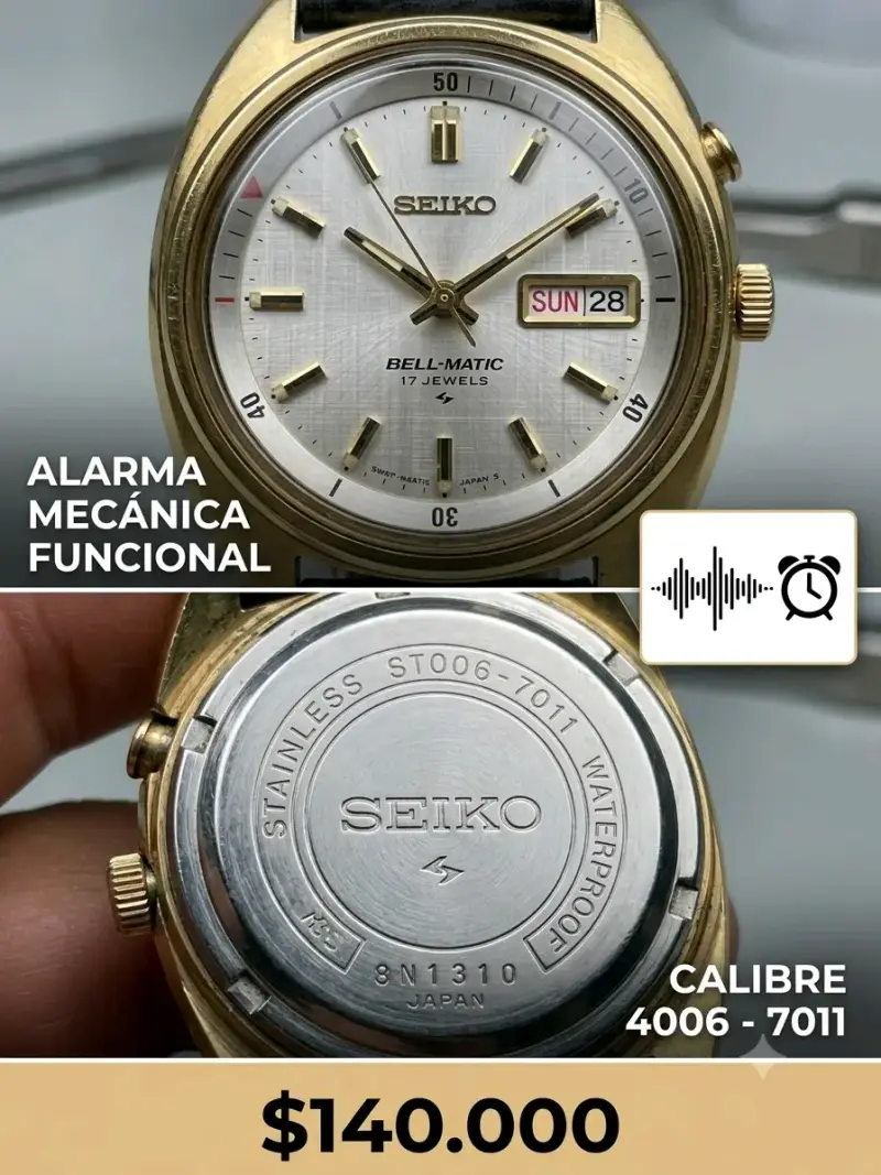 Reloj Seiko Bell-Matic Vintage con Alarma Mecánica - 2
