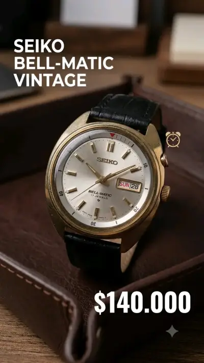 Reloj Seiko Bell-Matic Vintage con Alarma Mecánica - miniatura 3