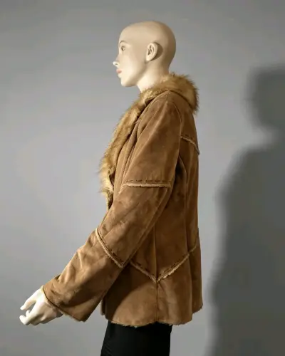 Abrigo Cuero Genuino Winlit Talla L con piel - miniatura 3