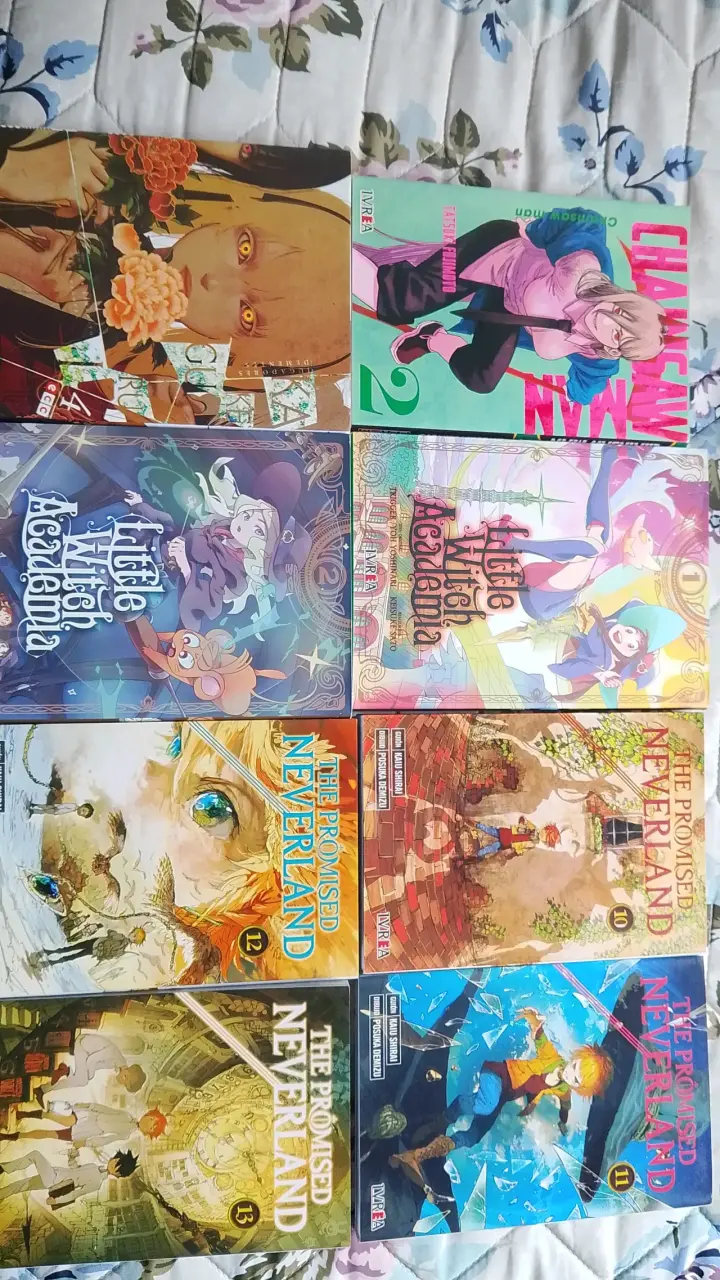 Colección de mangas Chainsaw Man, Little Witch Academia y The Promised Neverland
