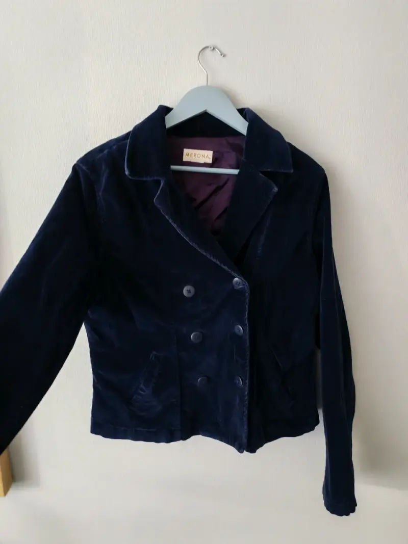 Chaqueta terciopelo azul - 1