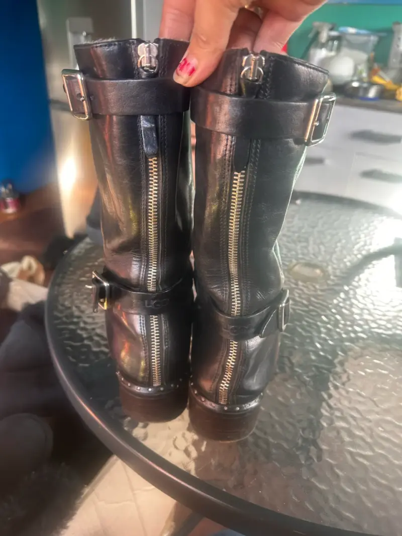 Botas de cuero negras con hebillas - 5