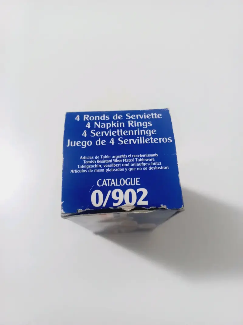 Juego de 4 servilleteros chapados en plata - 3