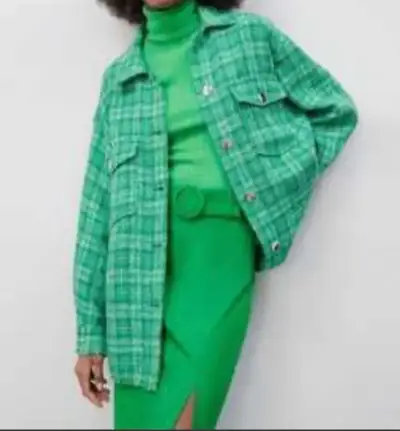 Chaqueta verde  Zara - miniatura 1