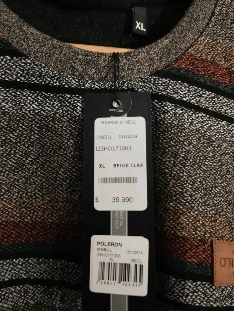 Polerón O'Neill a rayas beige XL - 2
