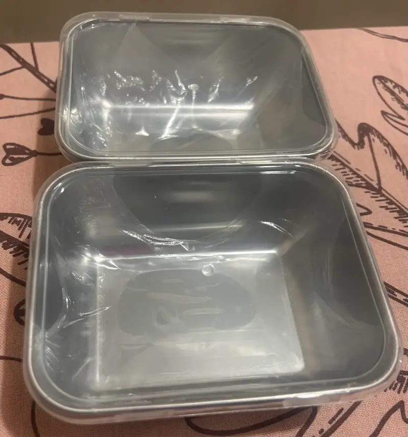 Set de 2 contenedores de aluminio con tapa - 2