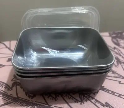 Set de 2 contenedores de aluminio con tapa - miniatura 3
