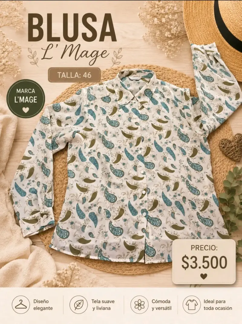 Blusa estampada L'Mage talla 46
