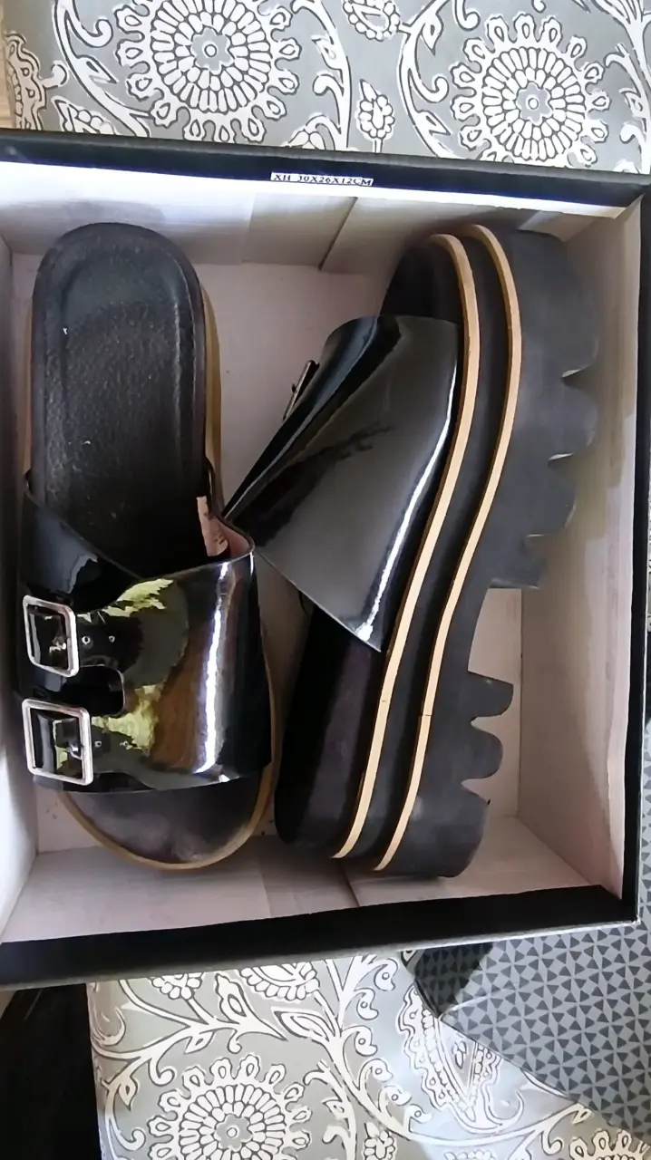 Sandalias negras con plataforma Barbados talla 39 - 1