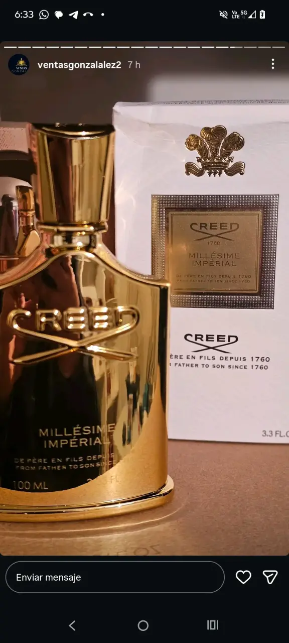 Perfume Creed Millésime Impérial 100ml g5