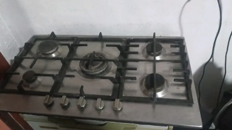 Encimera de gas de acero inoxidable con 5 quemadores