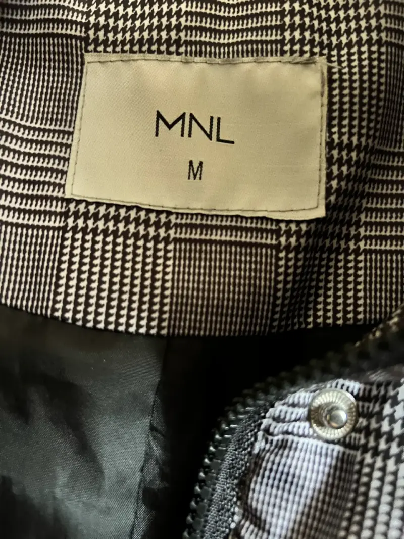 Chaqueta acolchada a cuadros MNL talla M - 1