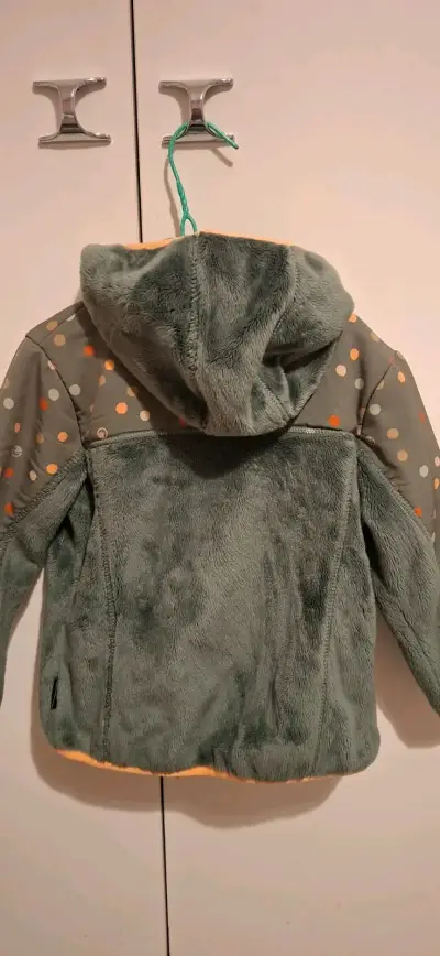 Chaqueta polar infantil lippi verde con capucha - miniatura 3