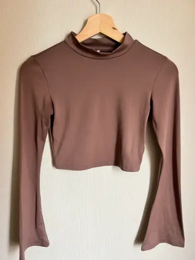 Polera manga larga marrón H&M Move - miniatura 1