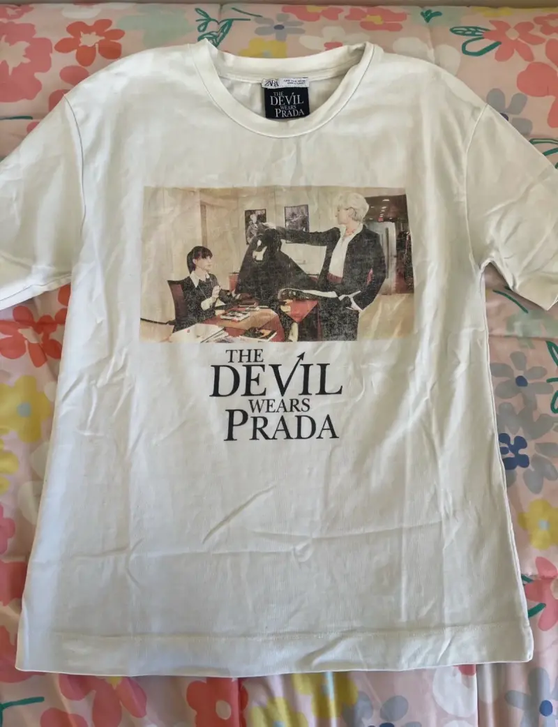 Polera Zara The Devil Wears Prada blanca - 2