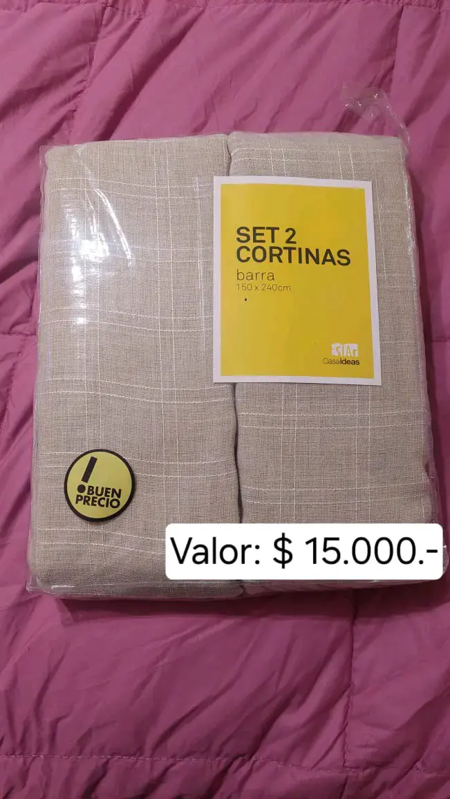 Set de 2 cortinas de poliéster Casaideas - 2