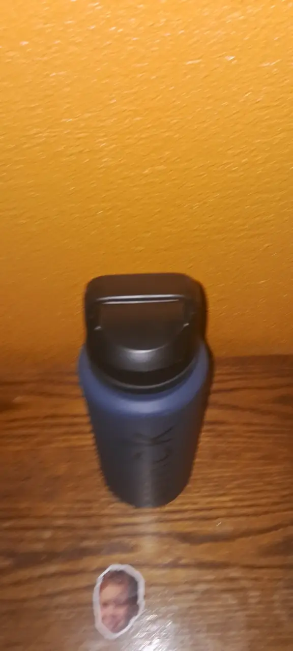 Botella térmica azul con tapa negra bubba - 3