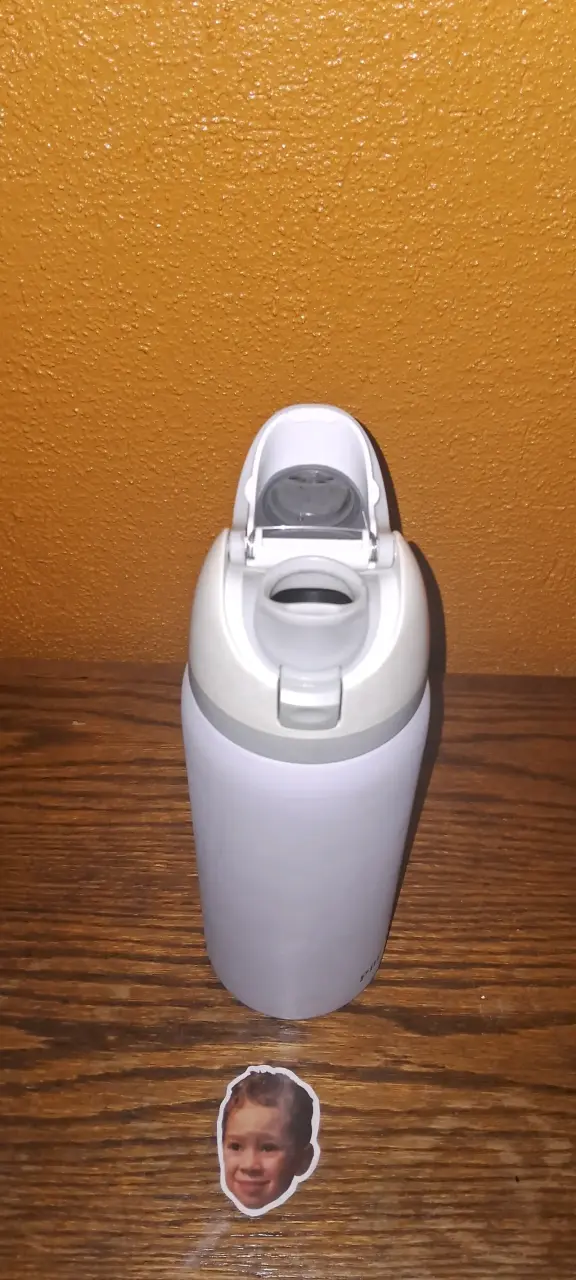 Termo portátil blanco con tapa abatible - 1