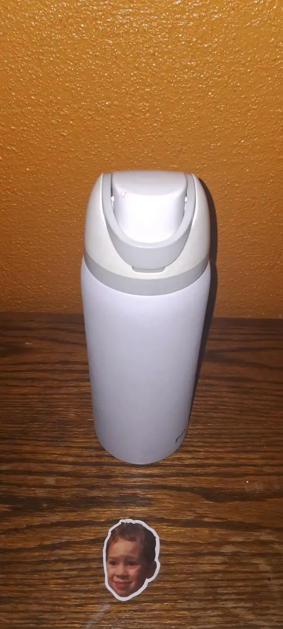 Termo portátil blanco con tapa abatible - 2